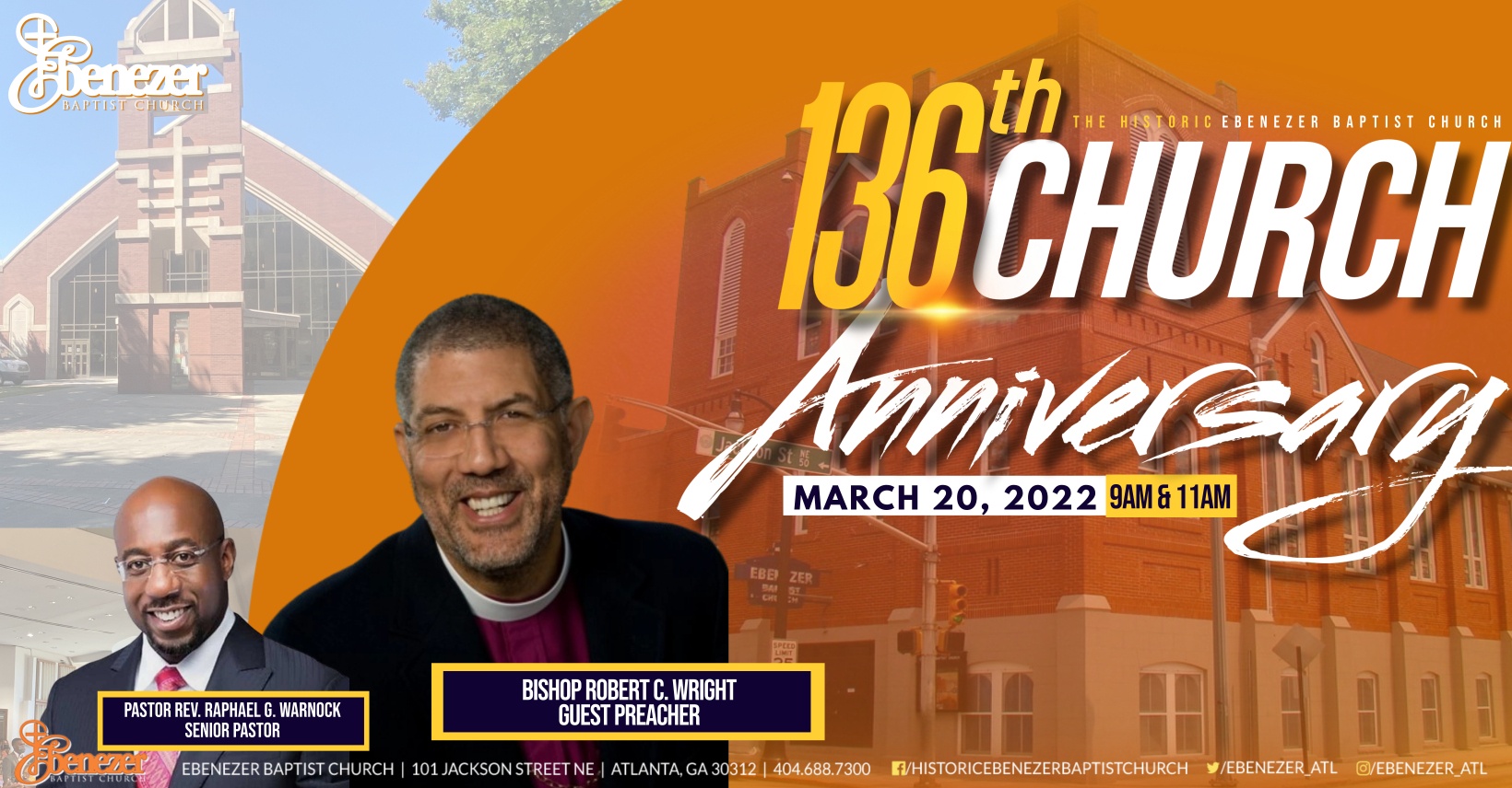 Bishop Wright to Preach at Ebenezer 136th Anniversary