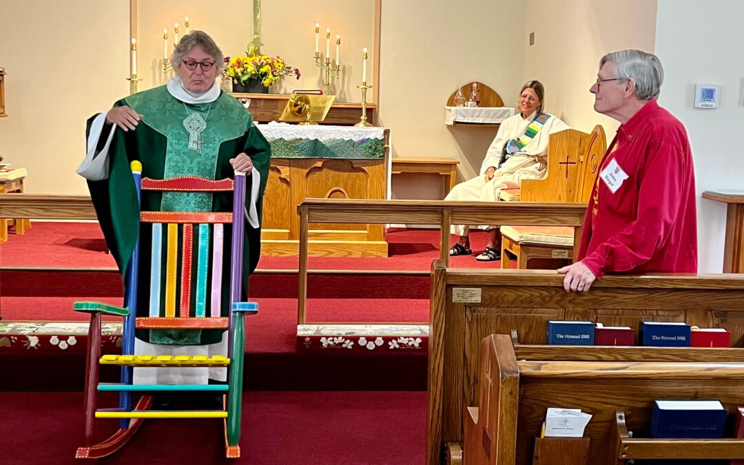 Parish Celebrates Parishioner’s donation of 1,000 Hand Painted Chairs