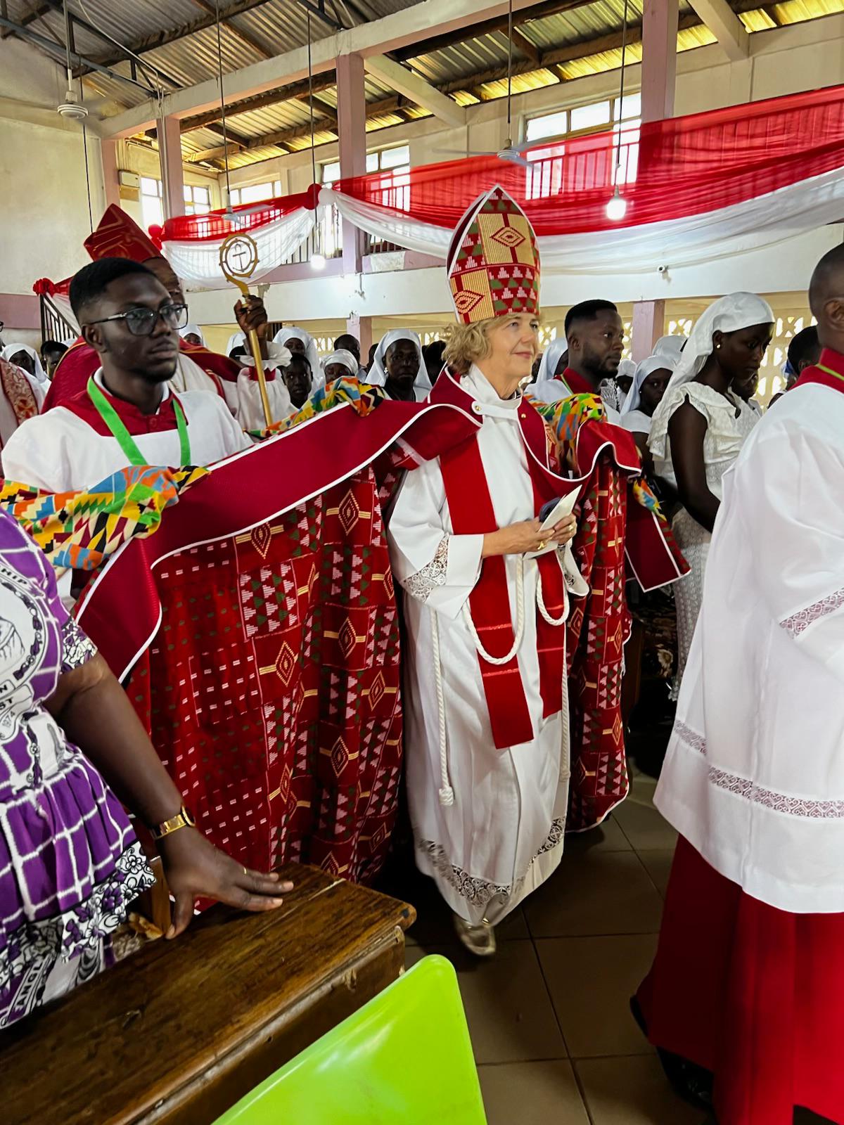Bishop Ruth during the 2026 Ghana pilgrimage.