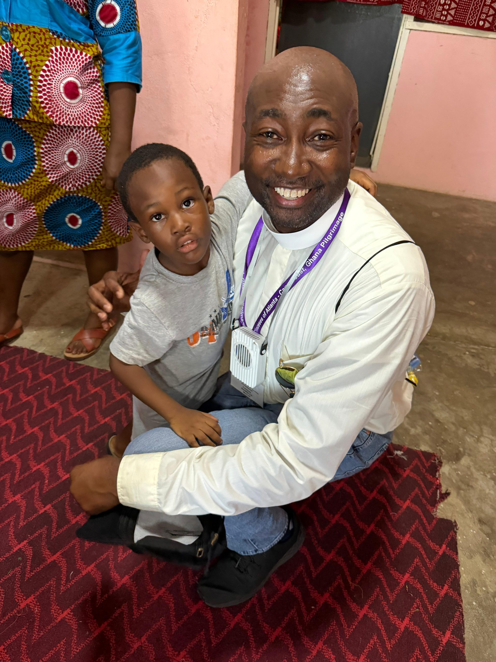 Canon Ramelle during the 2026 Ghana pilgrimage.