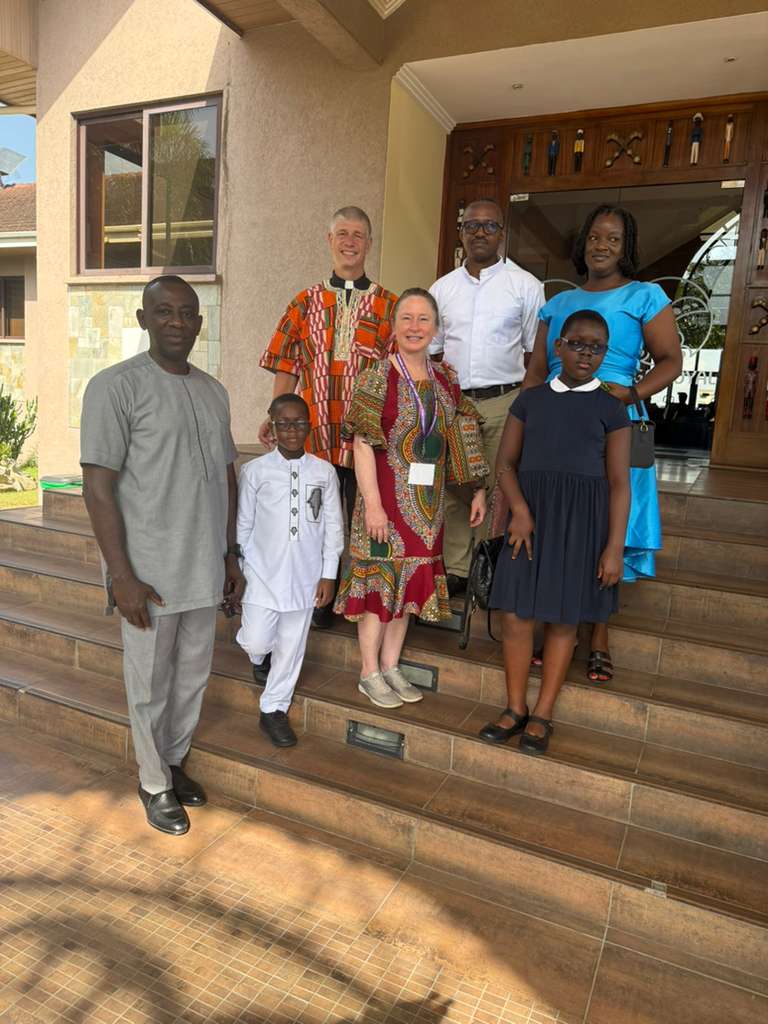 Father Scott and Bobbie during the 2026 Ghana pilgrimage.