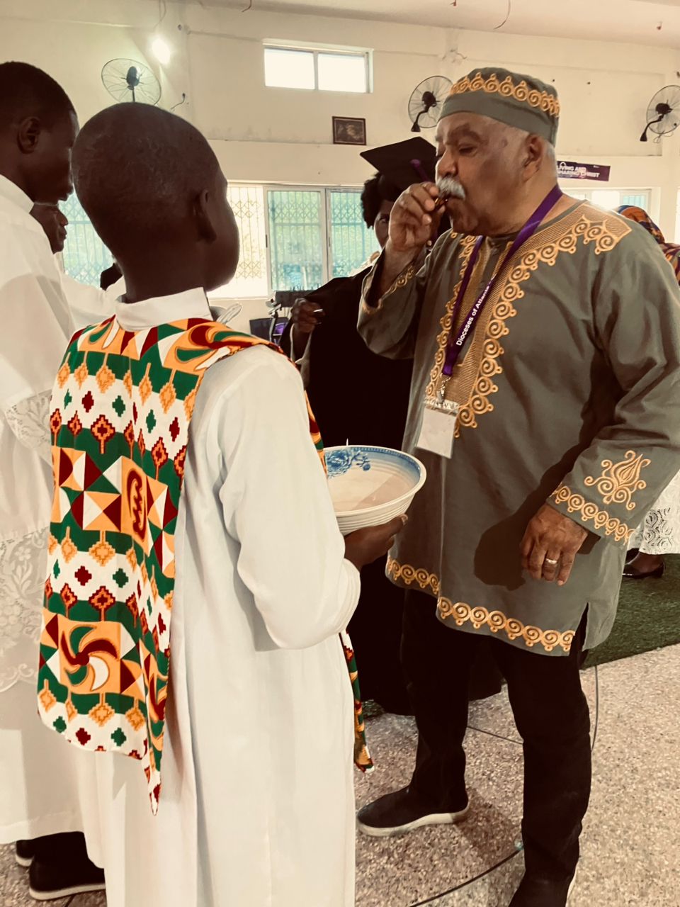 Lanny communion during the 2026 Ghana pilgrimage.