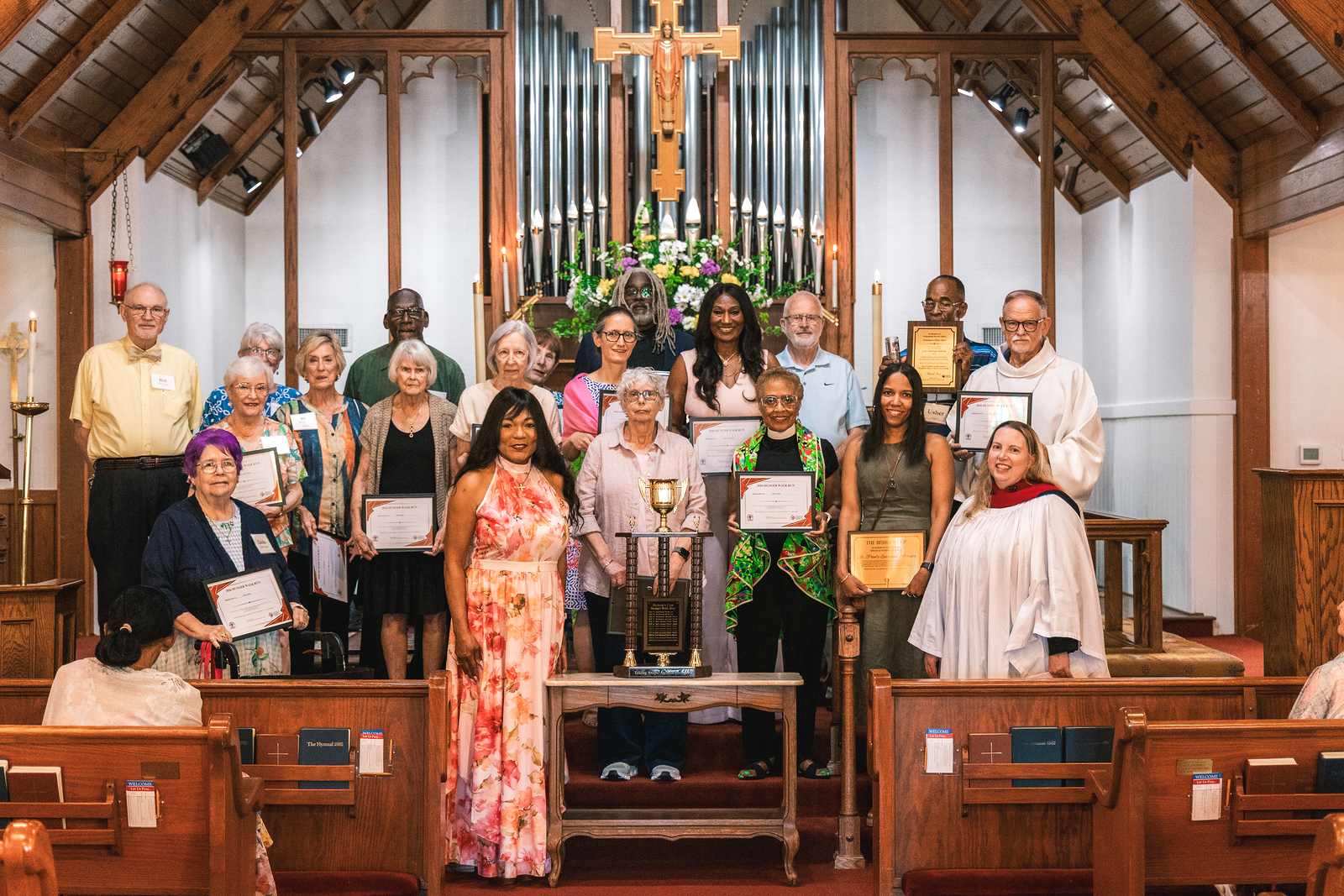 All Saints Warner Robins parishioners with the Bishop’s Cup trophy.