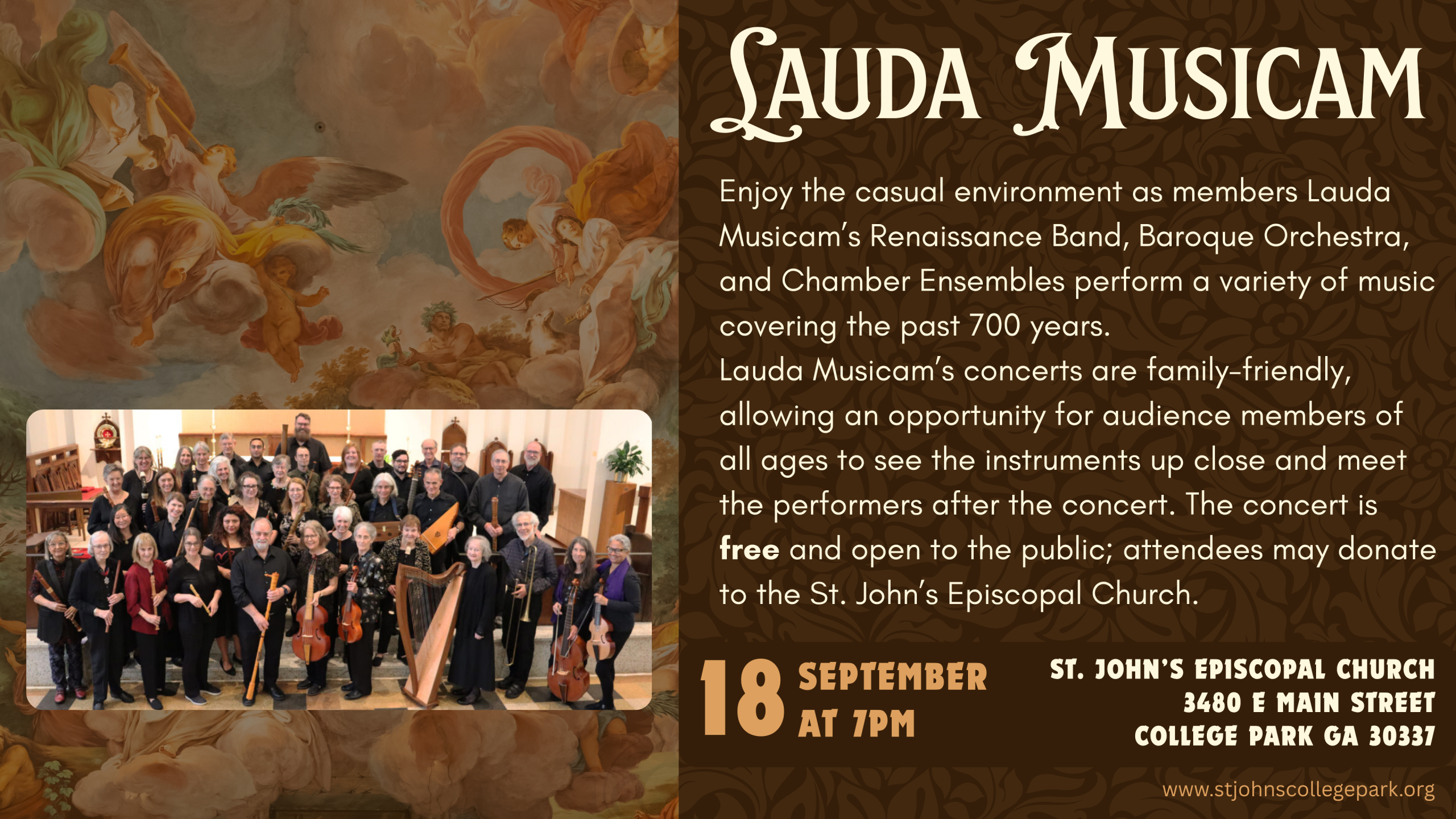 Lauda Musicam concert flyer