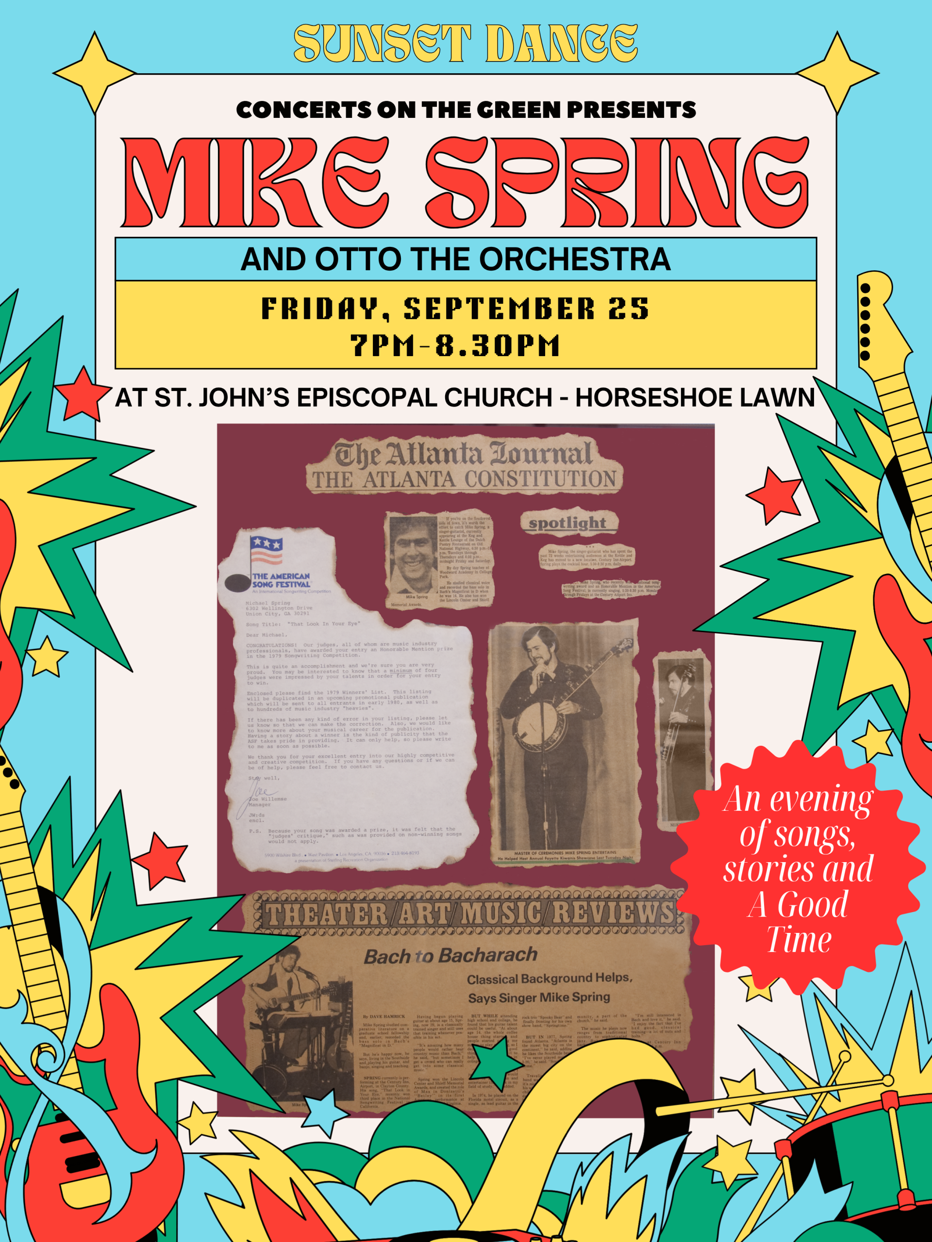 Sunset Dance concert flyer