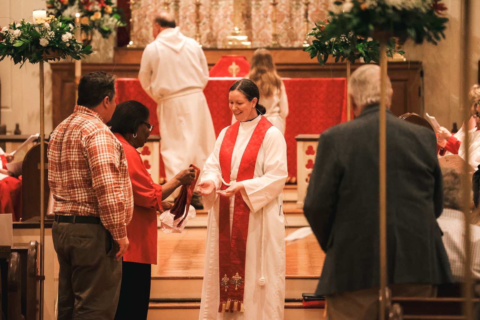 Mariclair Partee Carlsen installation parish moment