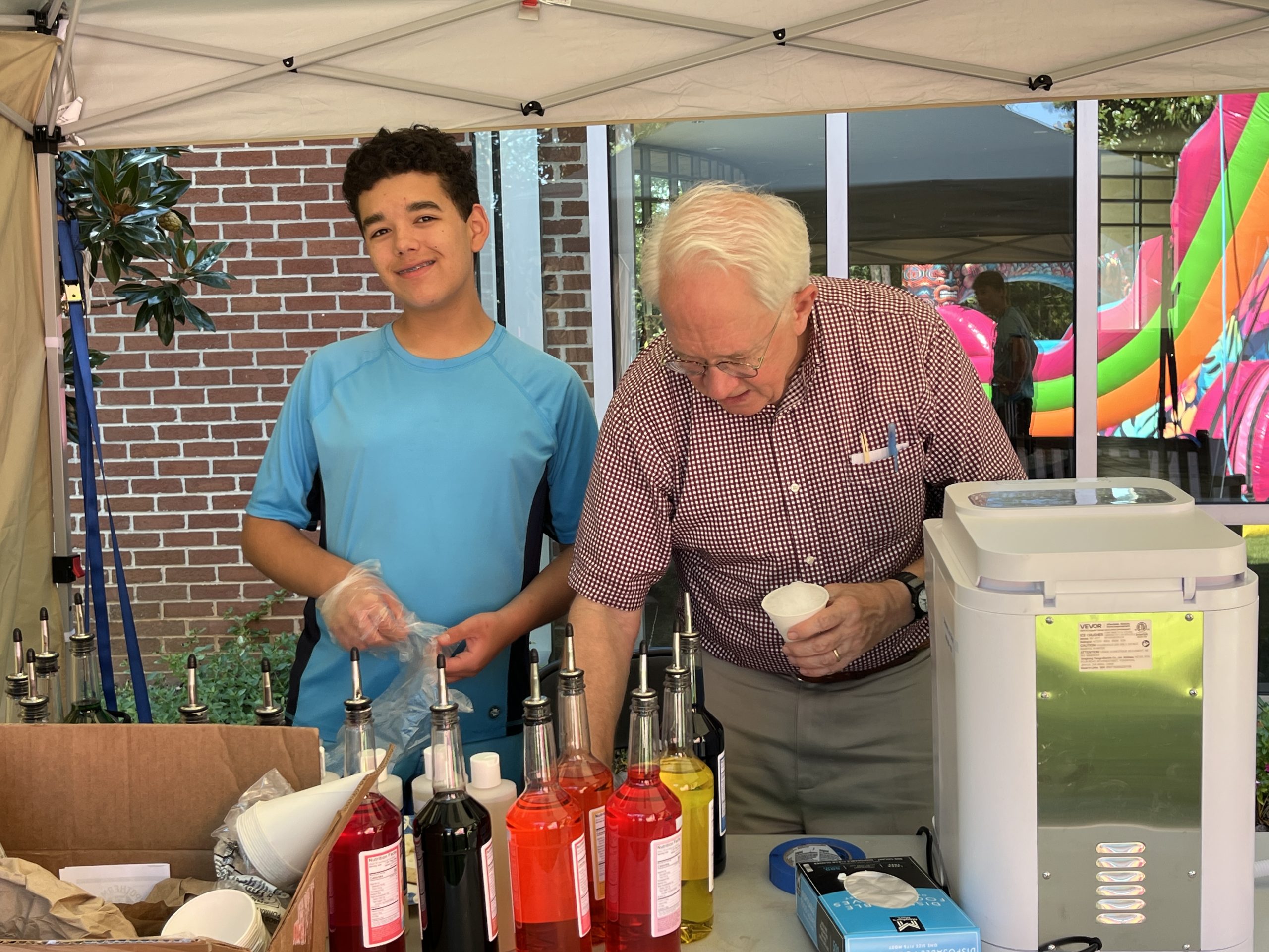 Snowcones at St. Bart’s homecoming